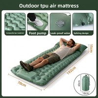 Matelas pneumatique d'extérieur transfrontalier JIAWEI avec pompe à pied et pompe électrique, gonflage automatique, gonflage par pression, élargi de 12 cm