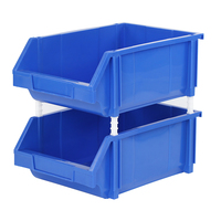 Boîtes de rangement multi-usages, boîtes empilables en PP durables avec porte-étiquettes pour les pièces de quincaillerie et automobiles