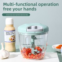 Presse-ail manuel multifonction à tirette, hachoir à gingembre-ail, hachoir à viande, hachoir pour aliments pour bébés, mini-hachoir de cuisine