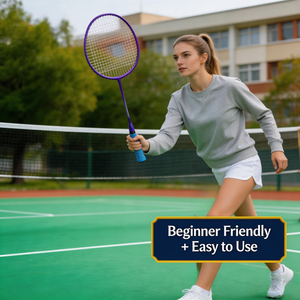 Ensemble de raquettes de <span class=keywords><strong>badminton</strong></span> professionnelles en fibre de carbone, cadre ondulé offensif, <span class=keywords><strong>raquette</strong></span> légère avec poignée en PU pour l'extérieur, logo personnalisé - Product Image 5
