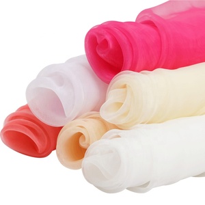 Organza 100% โพลีเอสเตอร์โปร่งใสบางเรียบ27gsm ที่มีคุณภาพสูงหุ้นจัดส่งที่รวดเร็ว - Product Image 5