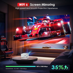 야외 4K 네이티브 <span class=keywords><strong>2K</strong></span> 휴대용 프로젝터, 자동 6D 키스톤 및 줌, 홈 LED 영화 홈 프로젝터 - Product Image 3