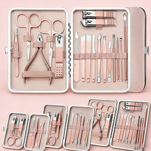 Luxurious Classic Stainless Steel 10 in 1 Nail <b>Kit</b> Portable <b>Manicure</b> Tools Set with Case Accessories Customized Logo for Adults - Product Image 1
