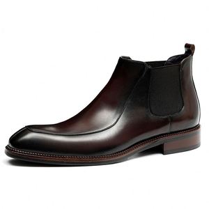 Zapatos de Hombre Formales de Cuero Genuino con Cordones, Estilo Clásico Retro Brillante, Antideslizantes, Última Moda Otoño 2026 - Product Image 1