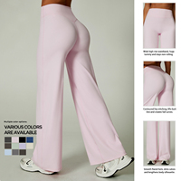 Pantalon de yoga large à taille haute sans couture pour femme, séchage rapide, respirant, extensible, idéal pour la gym, la course et le Pilates