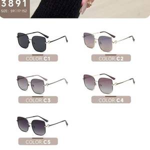 Lunettes de soleil polarisées carrées Kasha pour femmes, monture en métal, protection UV400, pare-soleil extérieur, lentilles de classe 2, matériau TAC - Product Image 3