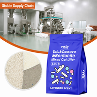 Litière pour chat en tofu, manioc et bentonite, agglomération rapide, contrôle des odeurs, 6L 10L, étiquette personnalisée, directement de l'usine