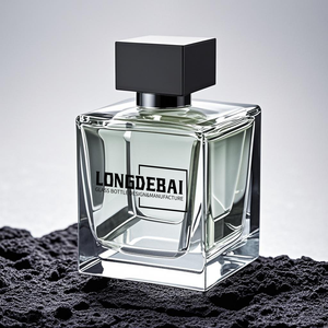 Factory Wholesale Custom Luxury Matte Crimp Square Eco-friendly Leak-proof <b>Perfume</b> Spray <b>Bottle</b> 30ml 50ml 100ml with Gold Cap - Product Image 4