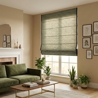 Persianas Romanas Tejidas Naturales, Ecológicas, con Filtro de Luz, Persianas de Lujo para Sala de Té y Decoración Interior Zen