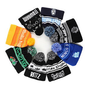 Tùy Chỉnh Beanie Nhà Sản Xuất Mùa Đông <span class=keywords><strong>Hat</strong></span> Cho Nam Giới Đội Thể Thao Dệt Kim Jacquard <span class=keywords><strong>Bobble</strong></span> Pom Pom Beanies <span class=keywords><strong>Hat</strong></span> - Product Image 3