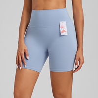 Nouveaux shorts cyclistes d'été pour femmes, taille haute, couleur unie, effet ventre plat, compression, rehaussement des fesses, extensibles dans quatre directions, anti-transpiration, vente en gros