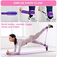 Venta al por mayor de alta calidad Yoga resistencia tubo entrenamiento goma elástica TPES Material botín tobillo resistencia bandas con puños