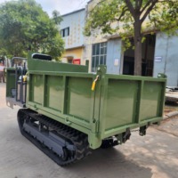 Camion chenillé tout-terrain de 2 tonnes avec chenilles en caoutchouc épaissies, mini-transporteur chenillé, benne hydraulique