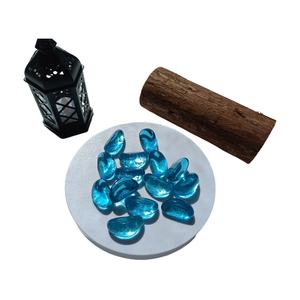 Anacardos de cristal azul <span class=keywords><strong>caribeño</strong></span> al por mayor para hoguera, rocas de vidrio templado de alto brillo para chimenea natural o propano - Product Image 5