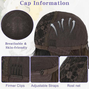 วิกผมยาวหยิกแบบดั้งเดิมของแบรนด์ในประเทศ 70 ซม. 220 กรัม พร้อมผมม้าปัดข้าง ทำจากเส้นใยทนความร้อนสูง แนวผมธรรมชาติ ปิดคลุมทั้งศีรษะ - Product Image 3