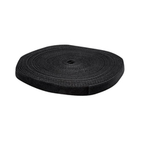 Rouleaux d'attache de câble à crochet et boucle réutilisables noirs