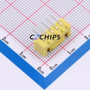 WAFER-HA2.54-5PWZ-H62 Wire-to-<b>Board</b> <b>Pin</b> Header Bent Lead Through Hole,P=2.54mm Connector 1x5P 2.5mm Right Angle Insert XHB - Product Image 2