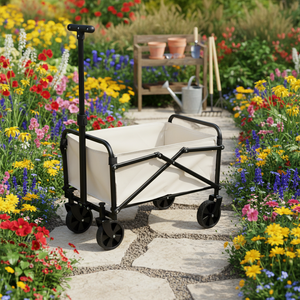 Chariot pliable 280l, capacité de 330lbs, chariot utilitaire pliable extra large pour le camping et le jardin - Product Image 6