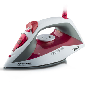 RAF Iron 1400W <b>Thermostat</b> <b>Controlled</b> Vertical Steaming Ceramic Soleplate Continuous Portable Iron RAF Iron 1400W - Product Image 6