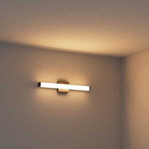 Accesorios de iluminación de tocador de baño modernos ETL, luz de tocador LED negra regulable de 24 pulgadas sobre apliques de pared de espejo para iluminación interior - Product Image 6