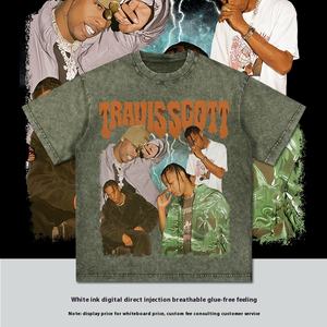 Xxxxxl camicie 2025 alla moda Vintage di alta qualità con colletto piccolo peso massimo in cotone a maniche corte <span class=keywords><strong>t</strong></span>-<span class=keywords><strong>shirt</strong></span> da uomo personalizzate - Product Image 3