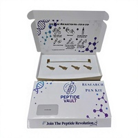 Boîte d'emballage personnalisée en carton holographique brillant pour peptides, avec insert imprimé sur mesure