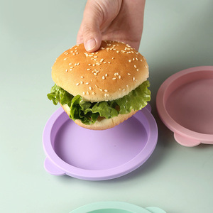 <b>Silicone</b> Hamburger Mat Round Anti Slip Thickened <b>Baking</b> Mat For Food Contact Solid Color - Product Image 3