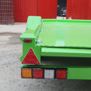 Remolque de Eje Central Personalizable, Remolque de Plataforma Verde con Ruedas de Aleación de Aluminio - Product Image 5