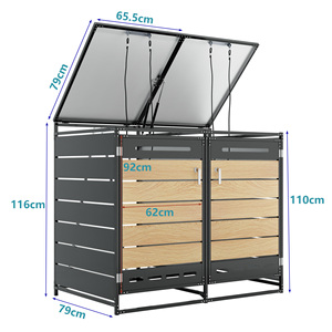 Caseta de Almacenamiento de Herramientas Metálica para Exteriores, Directo de Fábrica, de Acero Galvanizado, Ventilada y Resistente, para Jardín - Product Image 2