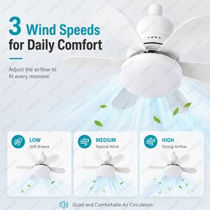 Ventilador de Techo <span class=keywords><strong>con</strong></span> Luz y Control Remoto, E27, AC85-265V, 40W, <span class=keywords><strong>con</strong></span> 6 Aspas Desmontables, para Dormitorio o Habitaciones Pequeñas - Product Image 4