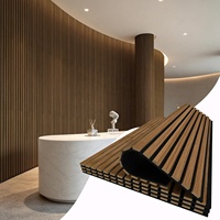 Panneaux acoustiques flexibles en bois pour intérieur commercial, panneaux insonorisants courbés pour la décoration murale des halls, restaurants, bureaux