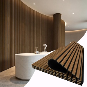 <span class=keywords><strong>Pannelli</strong></span> Acustici Flessibili <span class=keywords><strong>in</strong></span> <span class=keywords><strong>Legno</strong></span> per Interni Commerciali, <span class=keywords><strong>Pannelli</strong></span> Fonoassorbenti Curvi per Decorazione Pareti di Lobby, Ristoranti e Uffici - Product Image 1