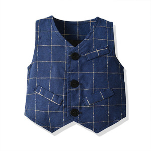 Conjunto <span class=keywords><strong>de</strong></span> Ropa <span class=keywords><strong>de</strong></span> Moda para Niños, <span class=keywords><strong>Traje</strong></span> Formal <span class=keywords><strong>de</strong></span> Primavera para Bebé, Chaleco, Camisa Blanca y Pantalones, 3 Piezas - Product Image 3