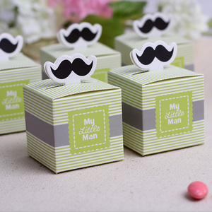 <span class=keywords><strong>My</strong></span> <span class=keywords><strong>little</strong></span> Man Moustache Wedding Candy <span class=keywords><strong>Box</strong></span> Boîte cadeau d'anniversaire pour bébé Baby Shower Baby Day Party - Product Image 2