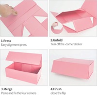 Scatole Regalo Pieghevoli in Carta Nera con Chiusura Magnetica e Logo Personalizzato, Confezioni in Cartone Riciclato Fatte a Mano per Scarpe e Vestiti