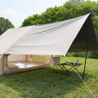 Tente gonflable de 6,3 mètres carrés en tissu Oxford enduit de PVC, installation rapide, taille personnalisable pour le camping, les expositions en plein air