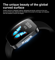 OEM Fitness-Tracker 1,85 Zoll AMOLED Quadratischer Volltouchscreen IP68 Wasserdicht Herzfrequenzüberwachung Herren Damen U19 Smartwatch