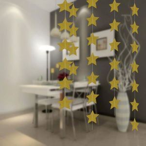 Multicolor <b>Glitter</b> Star Paper Garland Party Decoration Hanging Streamer for Birthday Christmas New Year - Product Image 5
