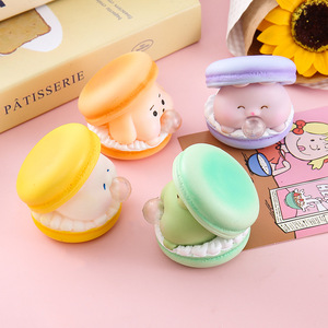 Cadeaux promotionnels : Jouets souple anti-stress Macaron Kawaii souffleur de bulles, décoration de bureau, pour soulager le stress, idéal pour les fêtes d'enfants et d'adultes - Product Image 4
