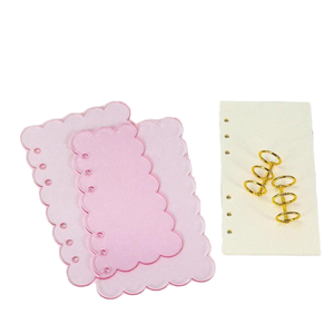 Carnet à spirale A6 DIY <span class=keywords><strong>Budget</strong></span>-Friendly Clear Transparent Dashboard Givré PVC 6-Hole Acrylique Binder Loose-Leaf pour une utilisation scolaire - Product Image 5