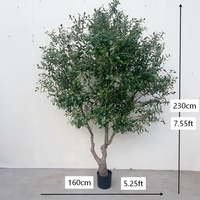 Prix d'usine, taille personnalisée, 2,3 mètres, olivier artificiel en plastique pour intérieur, bonsaï, plante artificielle de haute qualité, anniversaire, maison