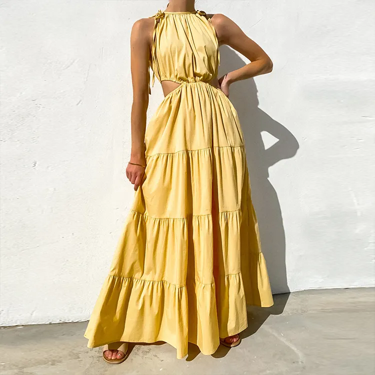 summer yellow dress