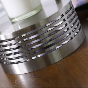 Industrial Style Stainless Steel <b>Table</b> <b>Lamp</b> Led Light Source E27 Bulb <b>Base</b> Switch Control For Bedroom Decor - Product Image 2
