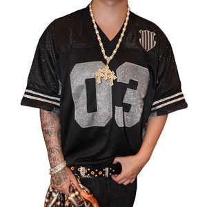 Maglia da calcio personalizzata maglia maglia <span class=keywords><strong>quik</strong></span> maglia a secco 100% in poliestere maglietta Hip Hip Streetwear maglietta sportiva da uomo Glitter t-Shirt - Product Image 1