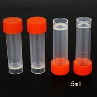 Tubos de Ensayo de Plástico de 10 ml para Congelación con Tapa Sellada, Suministros de Laboratorio Educativo Escolar