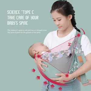 Có Thể Điều Chỉnh Nhiều Màu Sắc Cotton Baby Nursing Carry Cover Sling Ngoài Trời Ergonomic Bé Sling Bọc Carrier