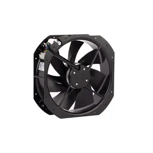 280mm 11.02in square UL approved 1200CFM 220V 230VVAC 1.24A 140W black color metal blade spindle axial fan FJ28082MAB