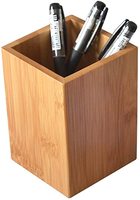 Organisateur de bureau en bois de bambou au design moderne, porte-crayon rectangulaire, support et boîtes de rangement pour la maison, le travail écologique