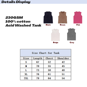 Canotte da Allenamento Personalizzate da <span class=keywords><strong>Uomo</strong></span>, <span class=keywords><strong>T</strong></span>-<span class=keywords><strong>shirt</strong></span> Senza Maniche, Maglie Muscolari da Palestra in Cotone, <span class=keywords><strong>T</strong></span>-<span class=keywords><strong>shirt</strong></span> Effetto Acido, Magliette da Corsa Vestibilità Ampia - Product Image 3