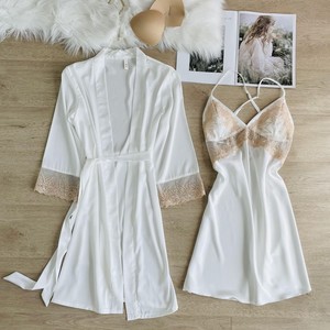 Abiti da <span class=keywords><strong>donna</strong></span> in <span class=keywords><strong>Kimono</strong></span> corto in raso di colore puro da <span class=keywords><strong>donna</strong></span> - Product Image 3